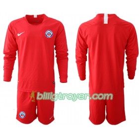 Billige Fotballdrakter Chile Barn Hjemmedraktsett 2018/19 Langermet